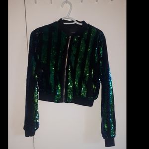 Sparkle crop jacket